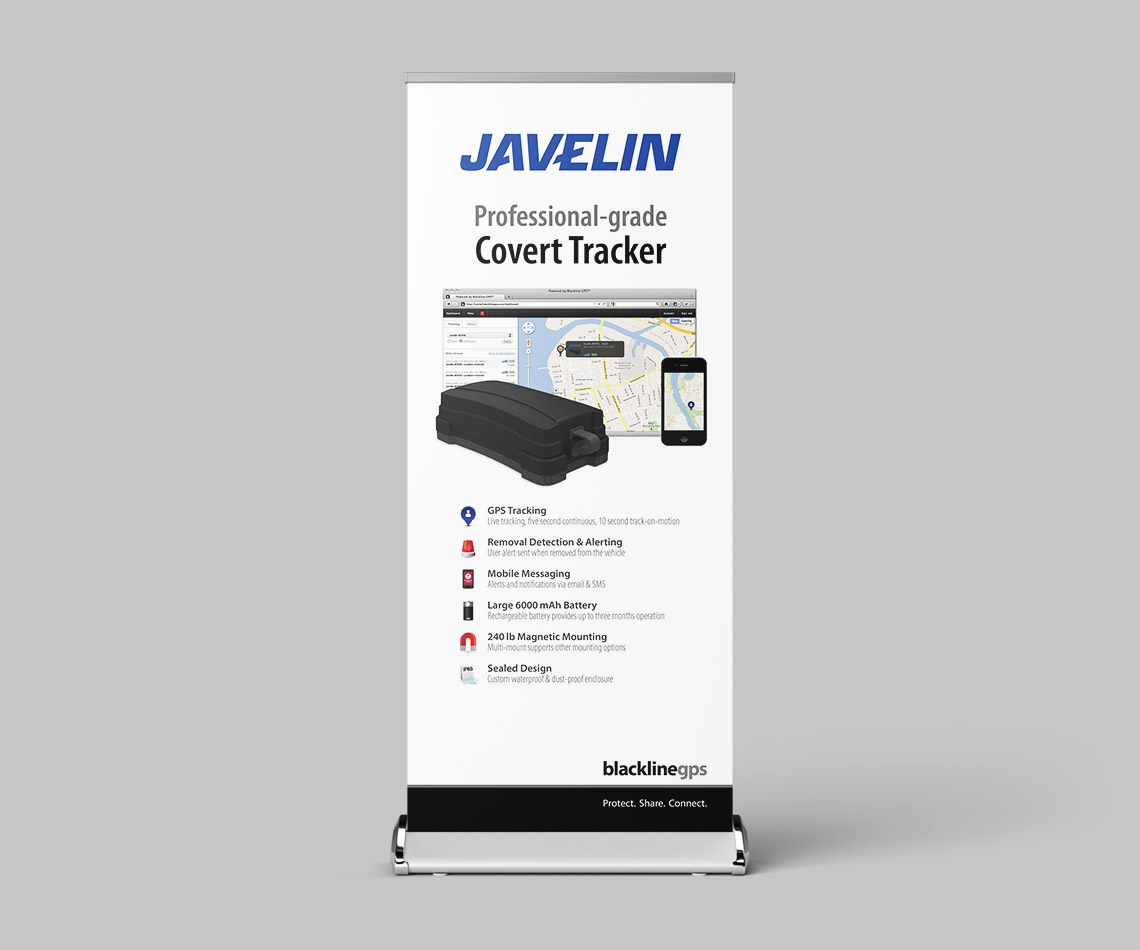 blackline tracking javelin banner design