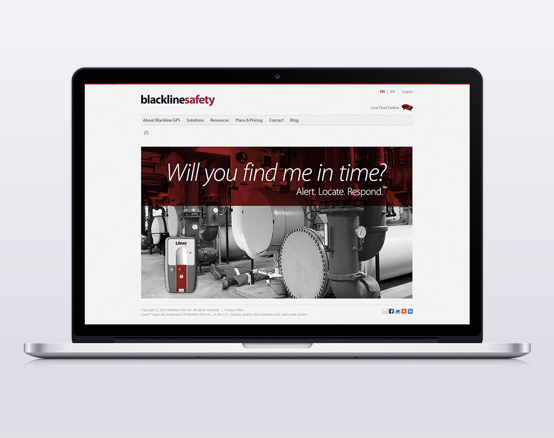 blackline safety website design