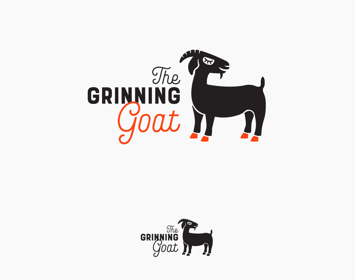 the grinning goat logo design